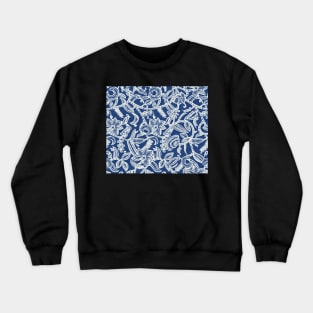 Vintage floral lace (blue) Crewneck Sweatshirt